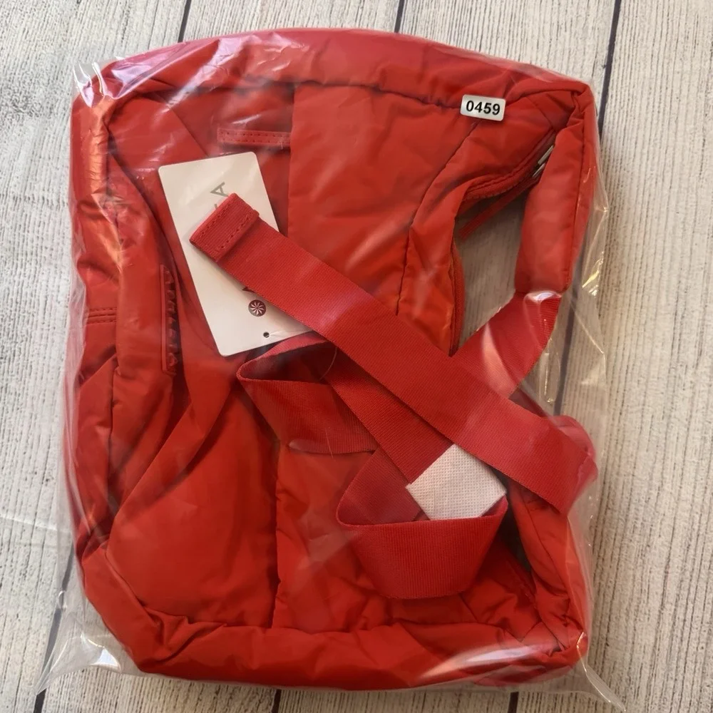 Athleta All About Small Crossbody Hobo Bag New With Tags Color Cardinal)